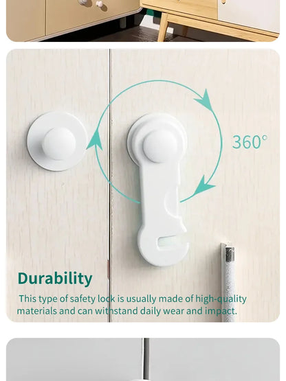 10PCS Baby Safety Locks Cabinet Locks Room Locks Drawer Locks Anti-Pinch Folio Locks Safety Protection Products