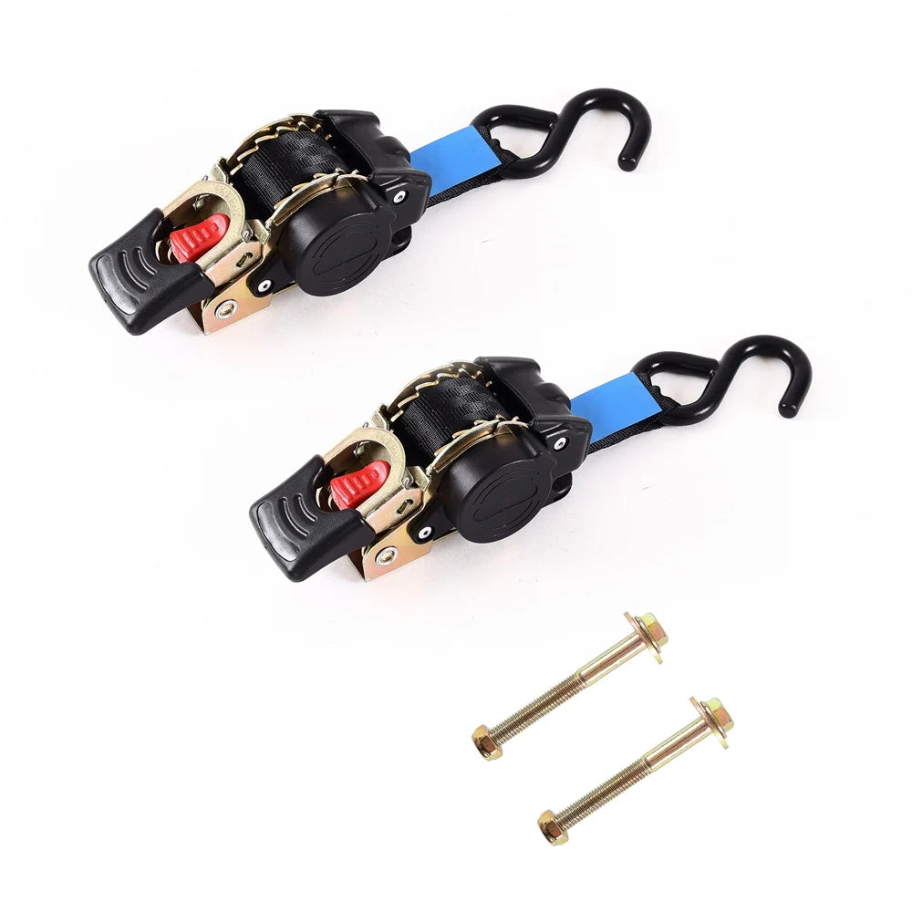 Single Hook 1.6M Tie Down Belts With Automatic Rollup And Ratchet Auto Retractable Easy To Carry Ratchet Tie Down Strap S-hooks