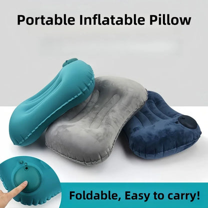 1Pcs Travel Press Inflatable Cushion Lumbar Cushion Square Inflatable Pillow Cushion Portable Foldable Outdoor Inflatable Pillow