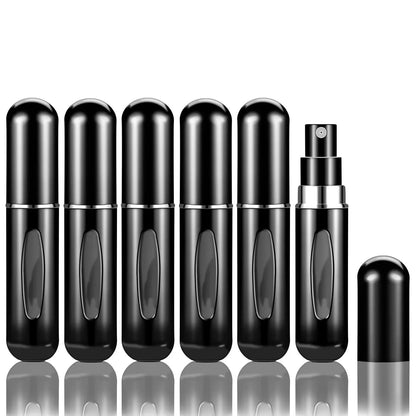 6 Portable Spray Bottles Travel Size 5ml Self-Priming Bottom Fill Perfume Bottle Set