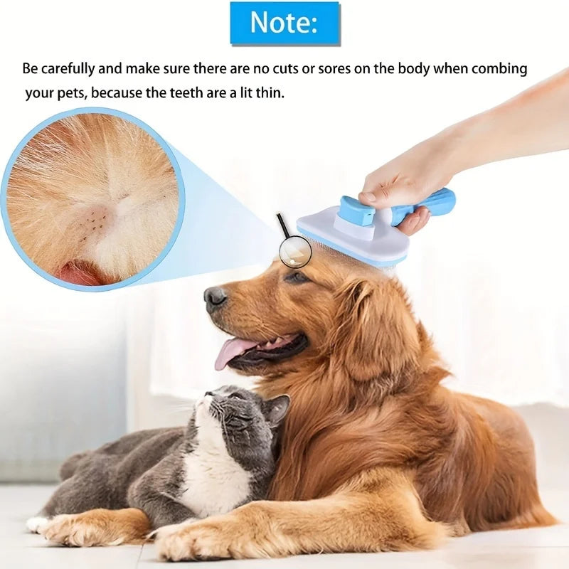 Pet Hair Remover Brush - Effective Shedding Control Gentle Deshedding Comb for Dogs Cats Long Hair Grooming Daily Use & Bathing
