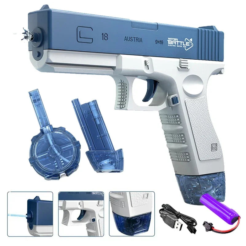 Electric Water Gun Toy Portable Automatic  Electric Burst Water Gun Kids Outdoor Water Toys