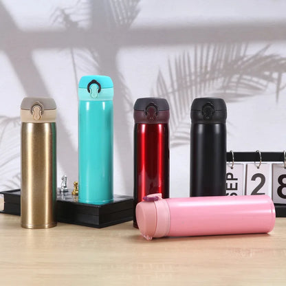 Stainless Steel Vacuum Flask Light Weight Student Thermos Portable Bottle Student Water Cup 350ml