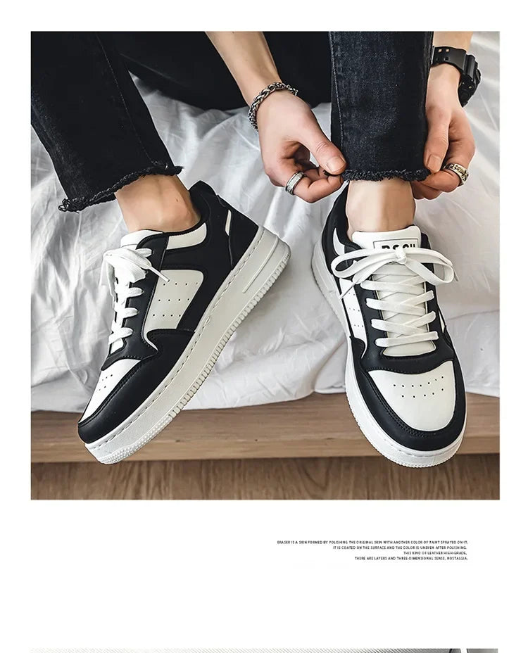 2024 Brand Leather men's Sneakers White Platform Woman Sports Sneakers Female Vulcanized Shoes Sneakers Casual Ladies Trainers