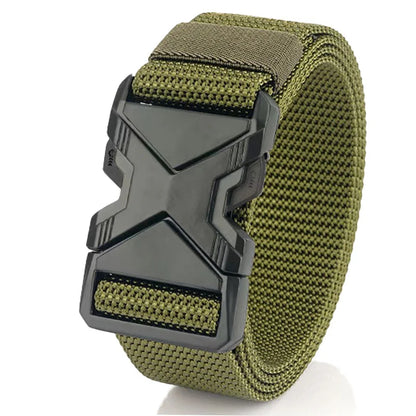 The New Men's 125cm Buckle Belt Nylon Braided Lightweight Breathable Daily Commuter Men's Belt