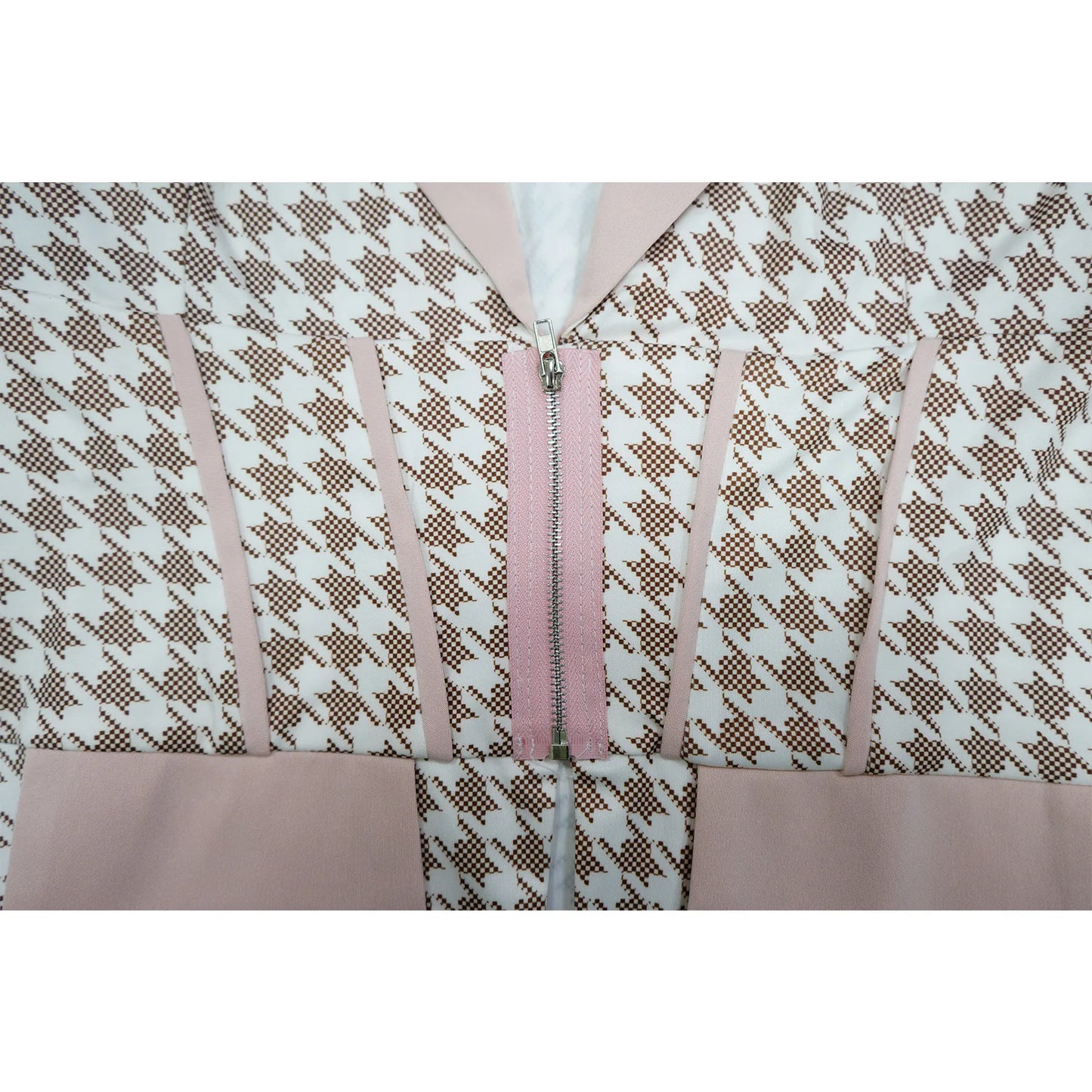 Women Two Piece Sets Outfits Elegant Tweed Slim Long Trousers Short Coat Tops Lady Clothes Formal Business Office Work Suits