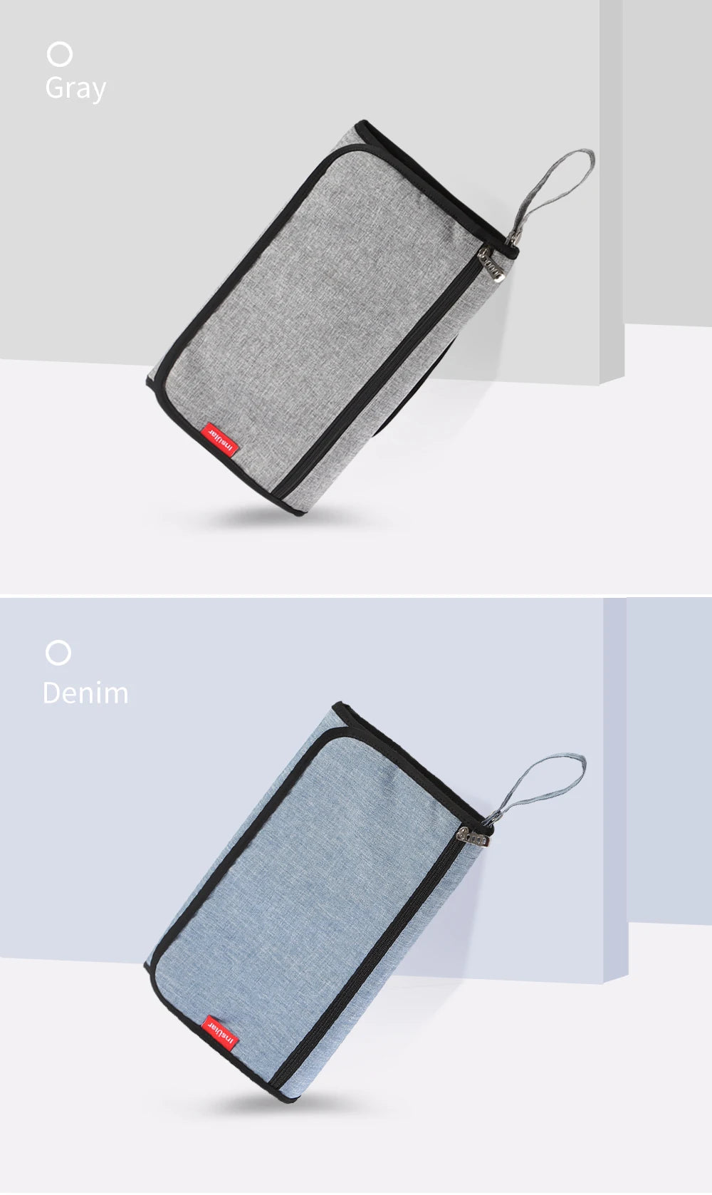 Portable Baby Changing Mat Infant Multifunction Diaper Changing Pad Newborn 2 IN 1 Waterproof Changing Pad Cover Storage Bag