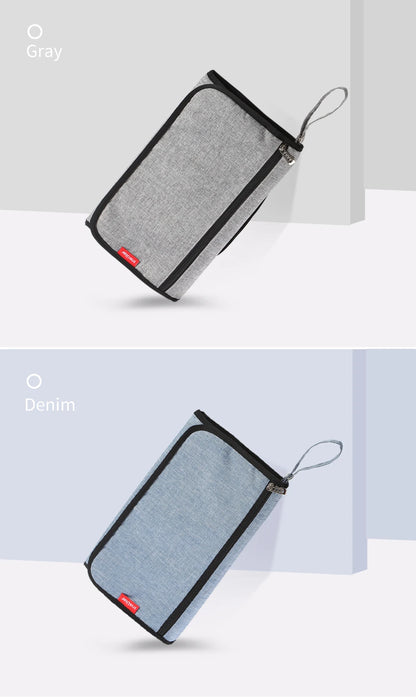 Portable Baby Changing Mat Infant Multifunction Diaper Changing Pad Newborn 2 IN 1 Waterproof Changing Pad Cover Storage Bag