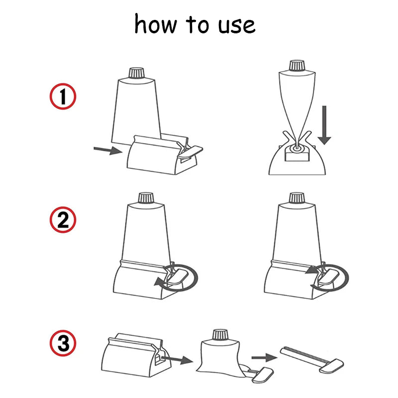 Stainless Steel Toothpaste Squeezers Manual Metal Toothpaste Dispenser Face Creams Rolling Press Bathroom Accessories
