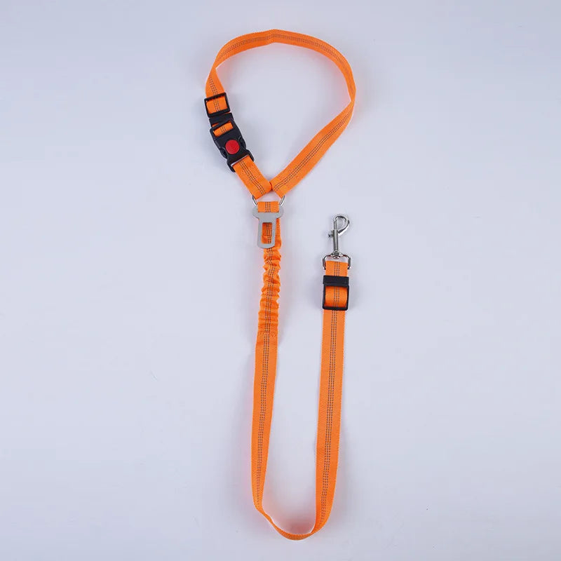 2 in1 Dog Car Harness Leash Adjustable Pet Seat Belt with Anti-Shock Bungee Buffer for Kitten Dogs Collar Pet Accessorie