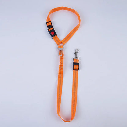 2 in1 Dog Car Harness Leash Adjustable Pet Seat Belt with Anti-Shock Bungee Buffer for Kitten Dogs Collar Pet Accessorie