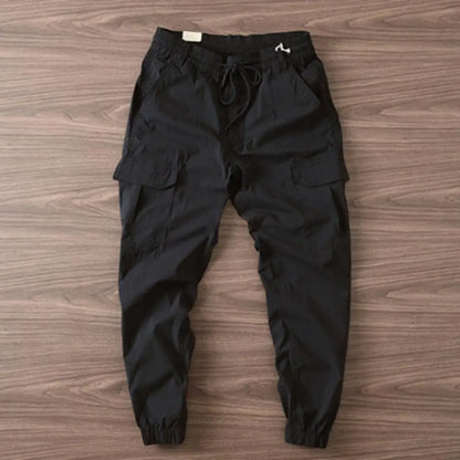 Summer Trousers Wear-resistant Summer Cargo Pants Breathable Multi Pockets Elastic Waist Summer Cargo Pants Mid Waist