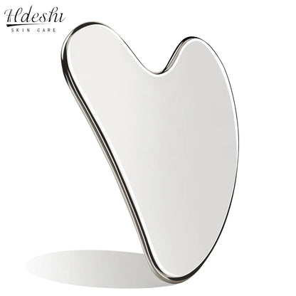 Stainless Steel Facial GuaSha Scraping Face Care Lifting Massage Tools Anti Wrinkle Skin Tighten Cooling Cellulite Massager Tool