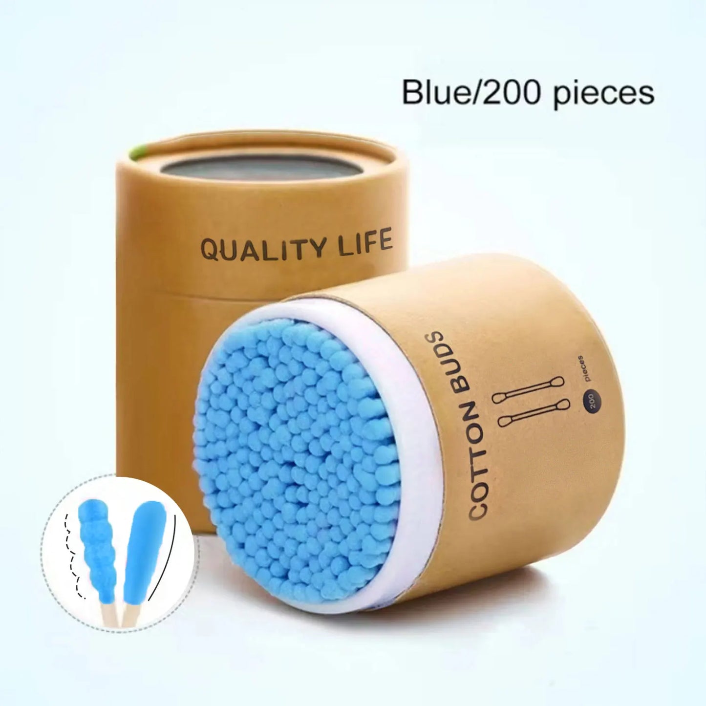 200pcs double layer disposable cotton swabs cosmetic cotton nose plugs ear plugs cleaning cotton swabs cotton spirals