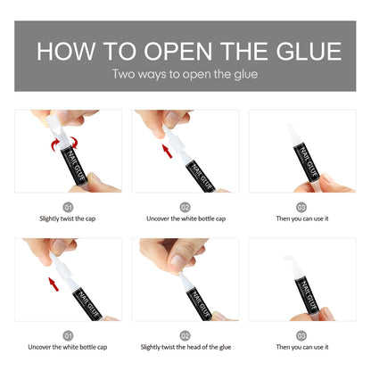 1/3/5/10/15/20pcs Fast-dry Nail Glue Professional Nail Tip Bond Glue 2g/3g/10g for False Nail Tips Long Lasting Glue Nail Tools