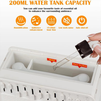 Wireless Bluetooth Speaker Noise Timed Natural Sounds Music Box Improve Sleep Rain Sea Waves Bird Thunder Relax Reduce Stress