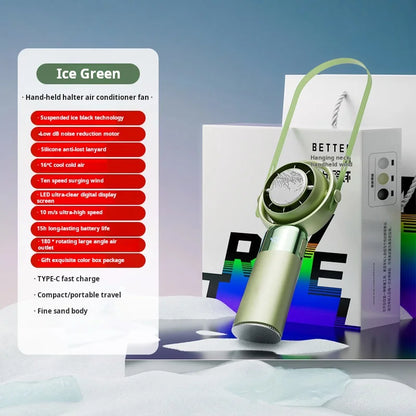 Handheld Fan High Speed Fan Handheld Outdoor Portable Fan Rechargeable Model Digital LifeDisplay Model Strong Wind Long Battery