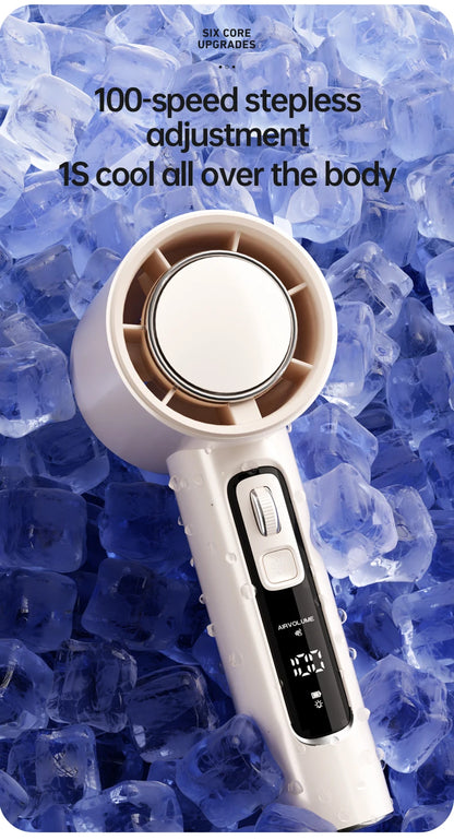 VGR 100 Speed High-speed Handheld Electric Fan with Flashlight USB Mini Portable Charging Small Fan Desktop Small Electric Fan