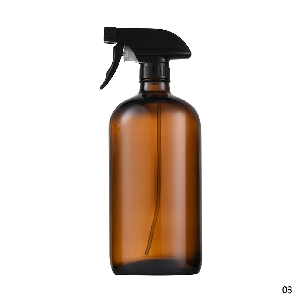 Refillable Empty Anti-UV Amber Glass Spray Bottles Container with Triggers Caps for Essential Oils Lotions Perfumes