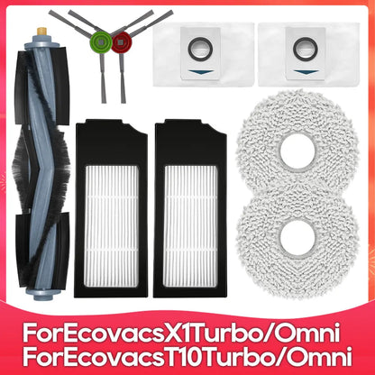 Compatible For ( Ecovacs X1 Turbo, X1 Omni, T10 Turbo, T10 Omni ) Main Side Brush Filter Mop Dust Bag Robot Vacuums Accessory