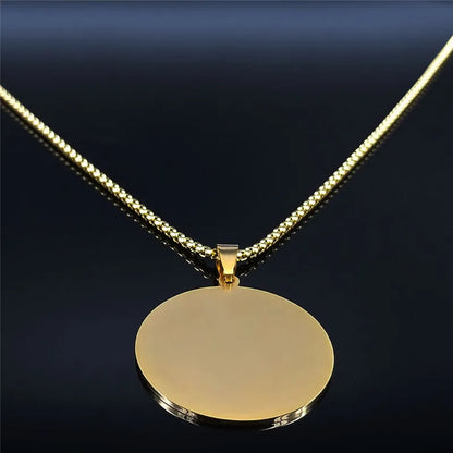 Talisman Protection Luck King Solomon Seal Necklace Stainless Steel Wealth Fortune Wheel Women Men Chain Jewelry salomon N3674