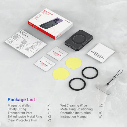 Magnetic Wallet & Card Holder with RFID Blocking Function for iPhone 14 15 Pro/ Pro Max/ 13 Pro Max/ 13 Pro 12 11 MagSafe Wallet