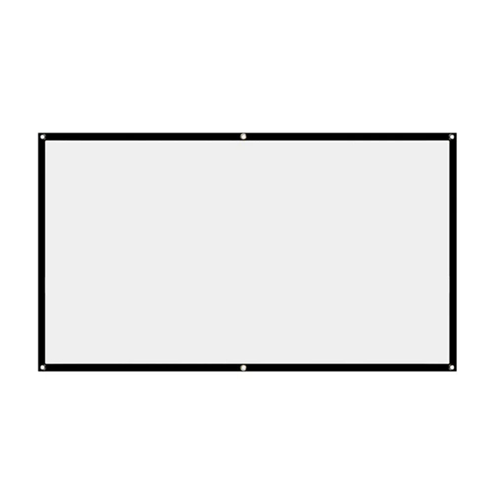16:9 Simple Projector Curtain 60/72/84/100/120/150 inch Portable HD Display Screen Home Cinema Theater Movie Home Outdoor Office
