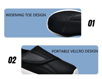 Diabetic Shoes for Men Wide Width Walking Shoes Slip-On Orthopedic Shoes for Swollen Feet Foot Pain Relief Cushion Sneakers