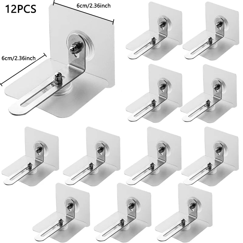 Furniture Anchors Strong Self-adhesive Fixed Prevent Dumping Device No punching Safety Anti Overturning Cabinet Buckle Anchors