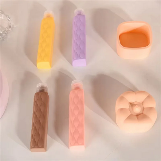 RALCA-Silicone Travel Bottles Set Leak Proof Squeezable Containers For Toiletries Shampoo Travel Essentials