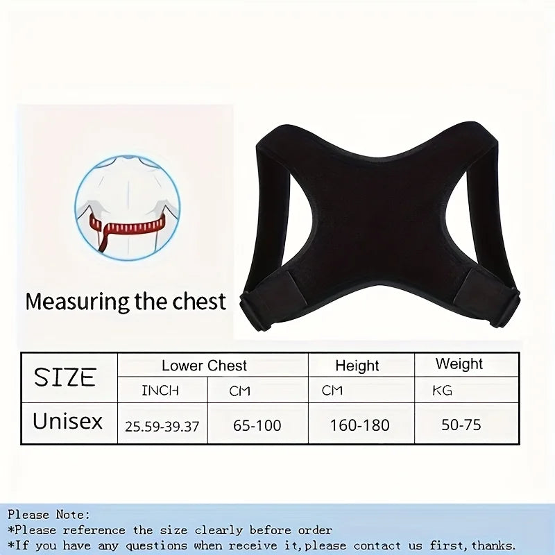 Adjustable Breathable Back Support Brace Posture Corrector Body Shaping Belt for Men Women Improves Posture Prevents Back Pain