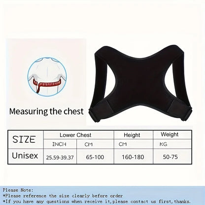 Adjustable Breathable Back Support Brace Posture Corrector Body Shaping Belt for Men Women Improves Posture Prevents Back Pain