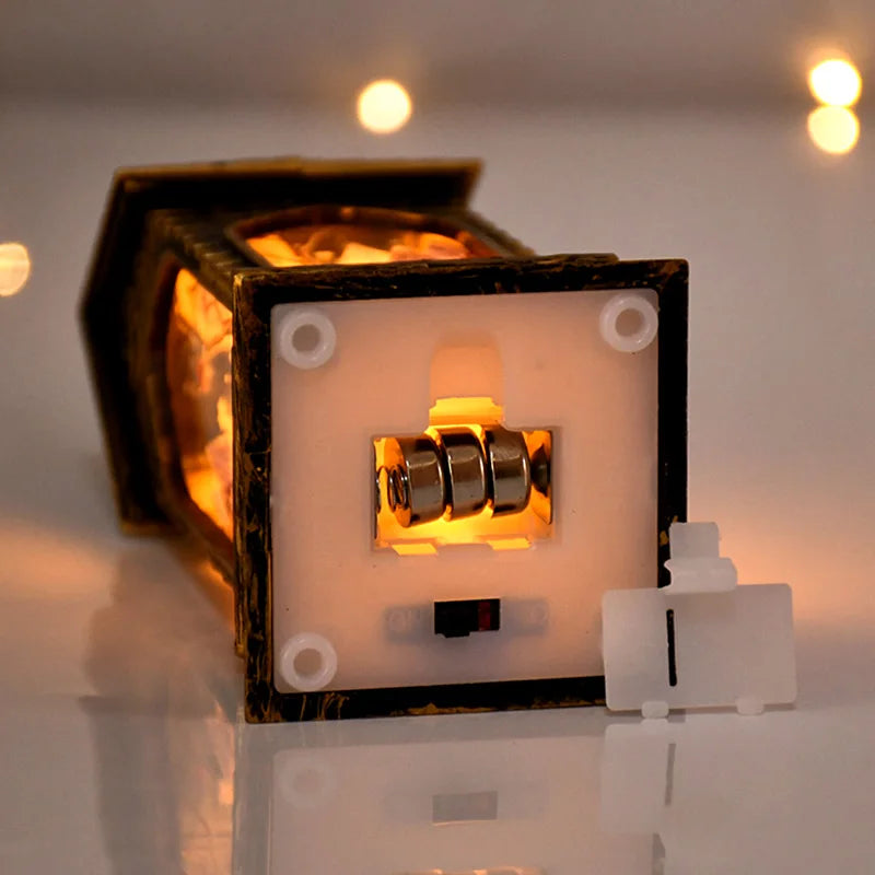 Christmas Church Castle Led Lantern Light Santa Claus Snowman Pattern Church Lights Christmas New Year Decoration For Home