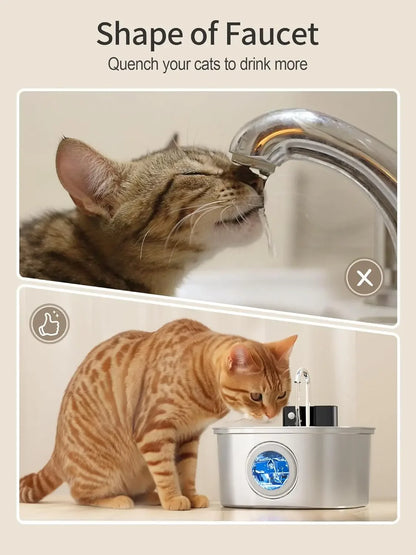 3.2L Wireless Cat Water Fountain 4000mAh Battery Auto Sensor Drinking Fountain For Cats Dog Pet Water Dispenser Accessories