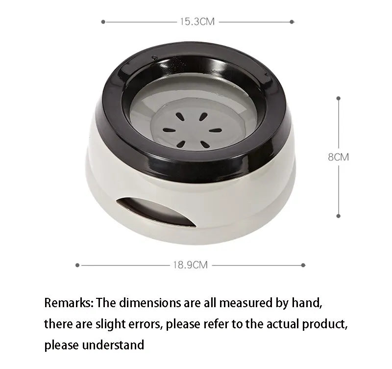 VZZ Pet Dog Bowls Floating Not Wetting Mouth Cat Bowl No Spill Drinking Water Feeder Plastic Portable Dog Bowl  dog accessories