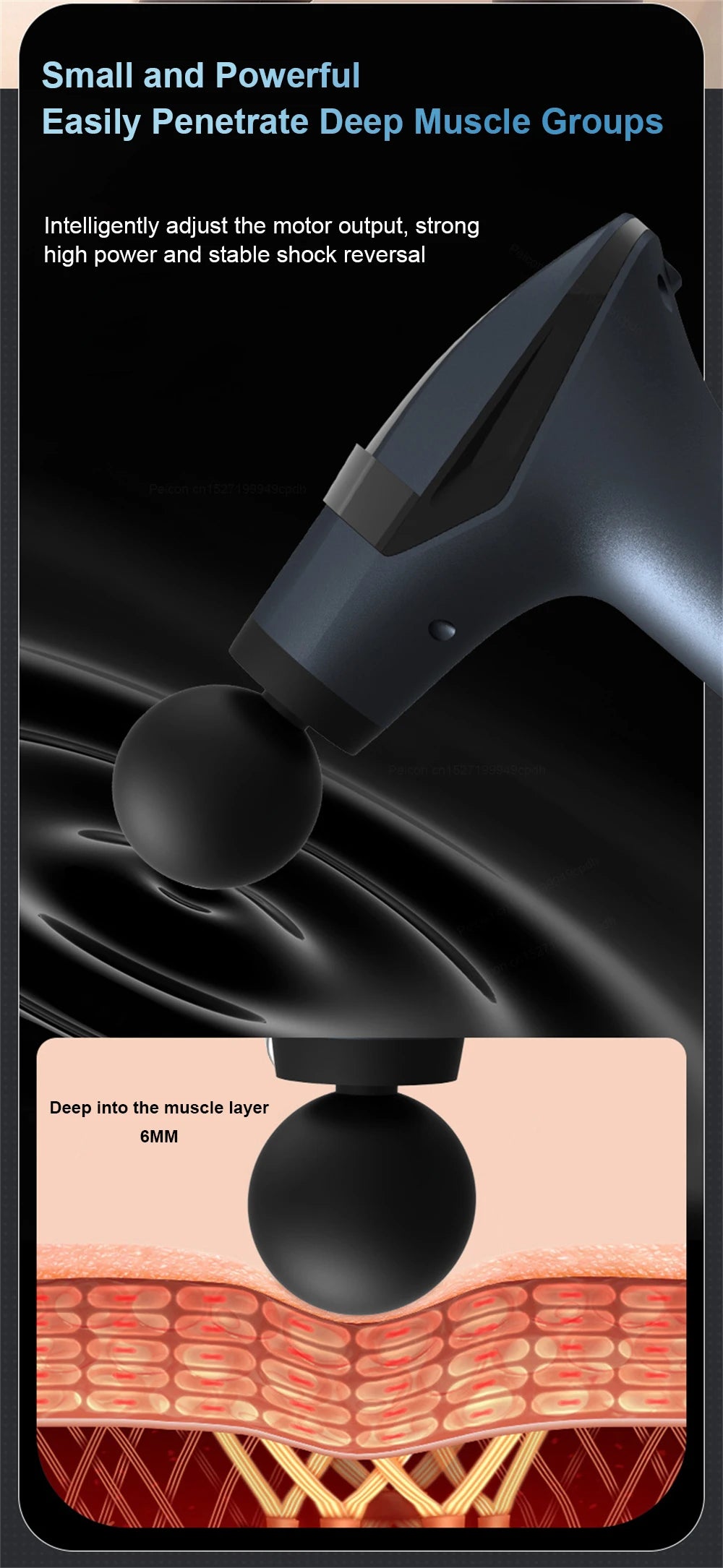 Muscle Massage Gun Portable Fascia Massage Gun High Frequency Body Back Legs Shoulder Waist Massager Professional Muscle Massage