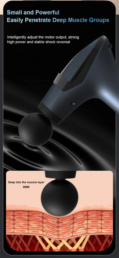 Muscle Massage Gun Portable Fascia Massage Gun High Frequency Body Back Legs Shoulder Waist Massager Professional Muscle Massage