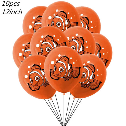 Finding Nemo Birthday Party Decoration Children Party Balloons Disposable Tableware Plates Napkins Cup Tablecloth Party Supplies
