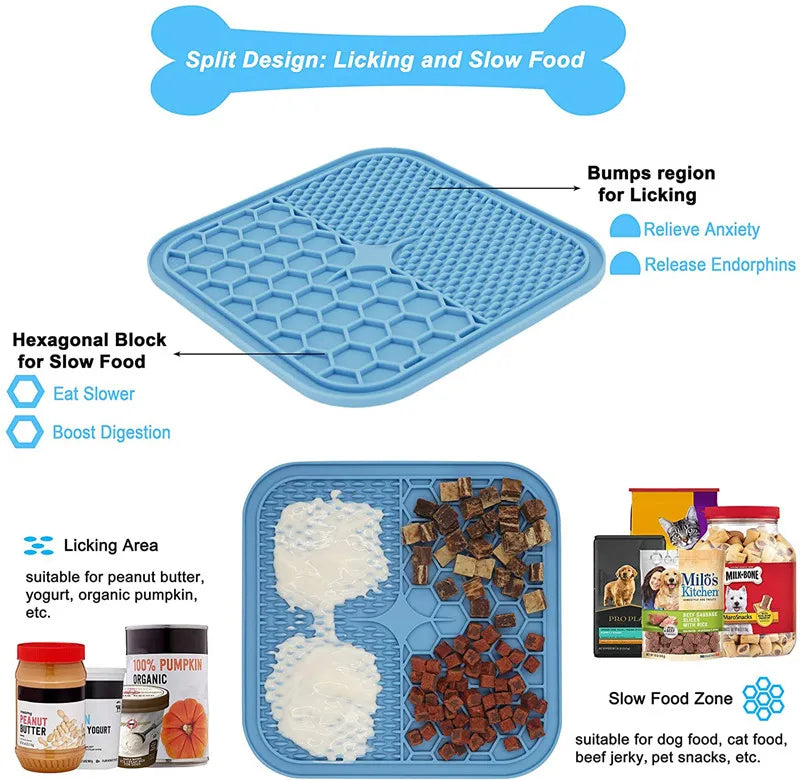 Suitable for pets weighing less than 3 kilograms Mat Cats Slow Food Bowls Suction Cup Feeding Food Silicone Lick，product small