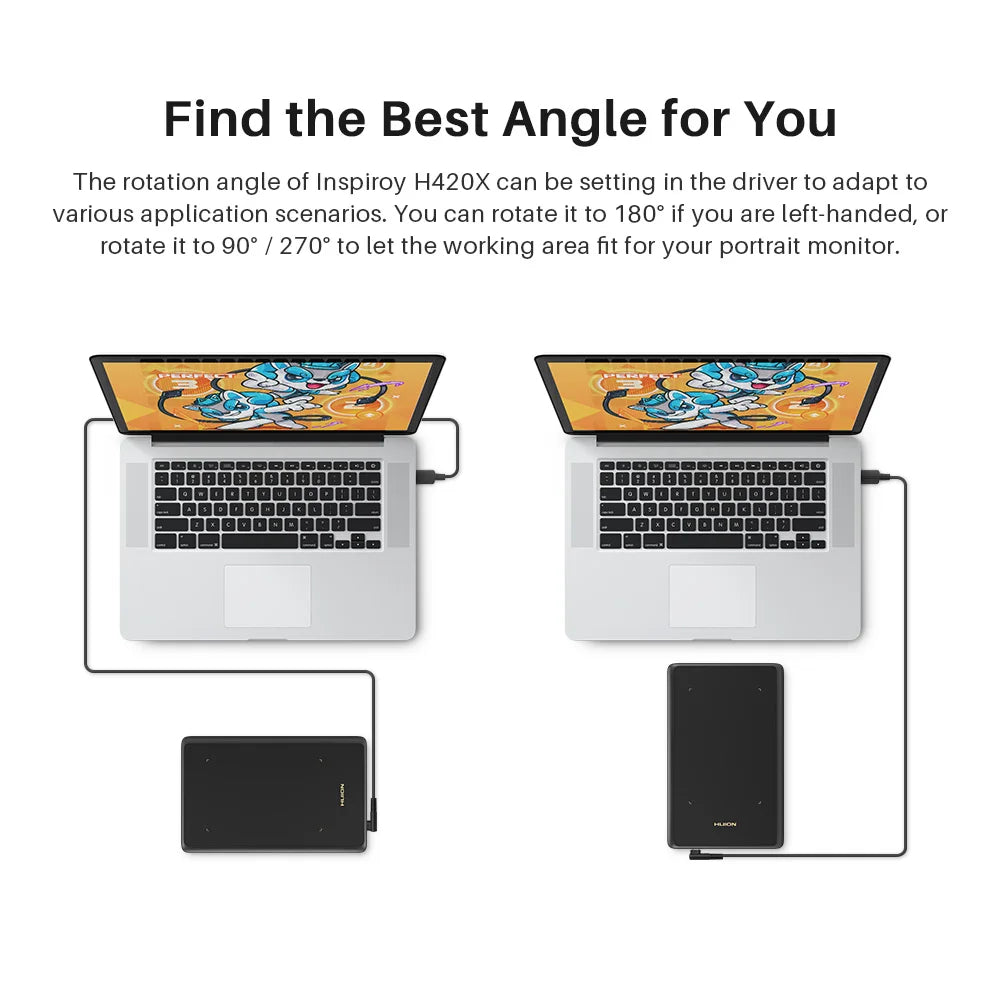 Graphics Tablet HUION H420X Digital Drawing Tablet Graphic Tablet for Painting with Battery-Free Pen PW100 8192 L