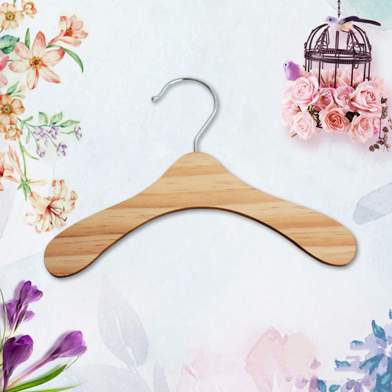 10 Pieces Wooden Pet Apparel Hangers Wooden Portable Clothes Hanger Durable Gift