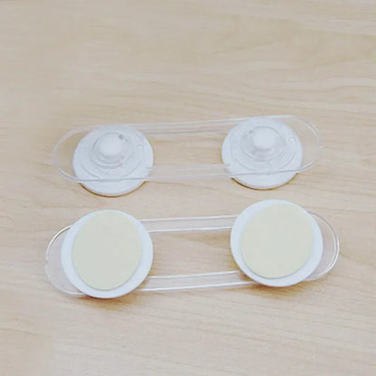2Pcs Transparent Drawer Door Cabinet Cupboard Safety Locks Baby Kids Safety Care Plastic Locks Straps Infant Baby Protection