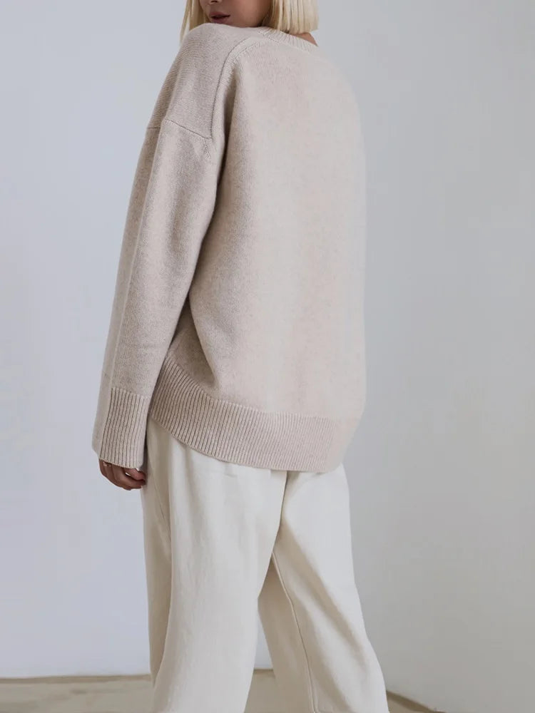 KarSaNy Women Loose Sweaters For Winter Thick Knit Pullovers Green Outwear Women's Sweater Black Oversized Sweaters For Women