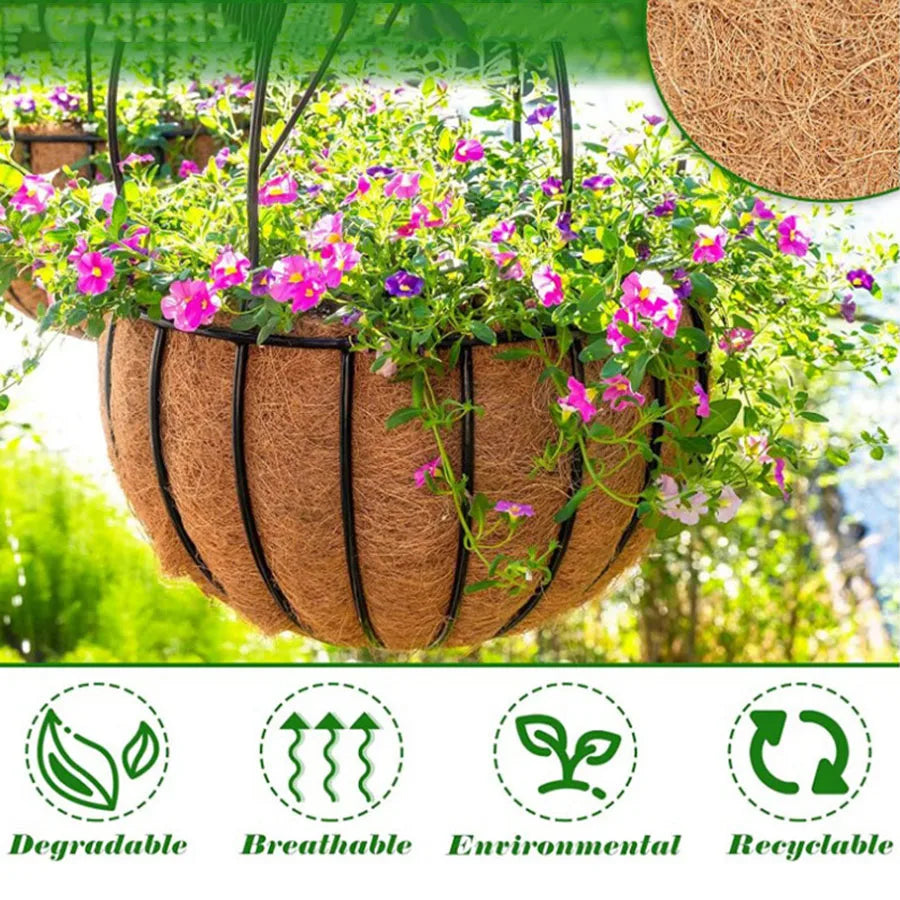 Coconut Palm Basket Cushion Coconut Palm Inner Lining Hanging Basket Hanging Pot Wall Hanging Flower Pot