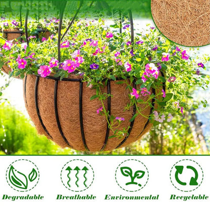 Coconut Palm Basket Cushion Coconut Palm Inner Lining Hanging Basket Hanging Pot Wall Hanging Flower Pot