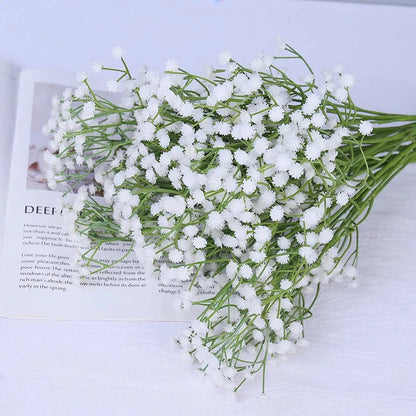 61cm Artificial Flowers Babys Breath Bouquet Plastic Gypsophila Fake Flowers for Home Decor Party Wedding Decorations Table Vase