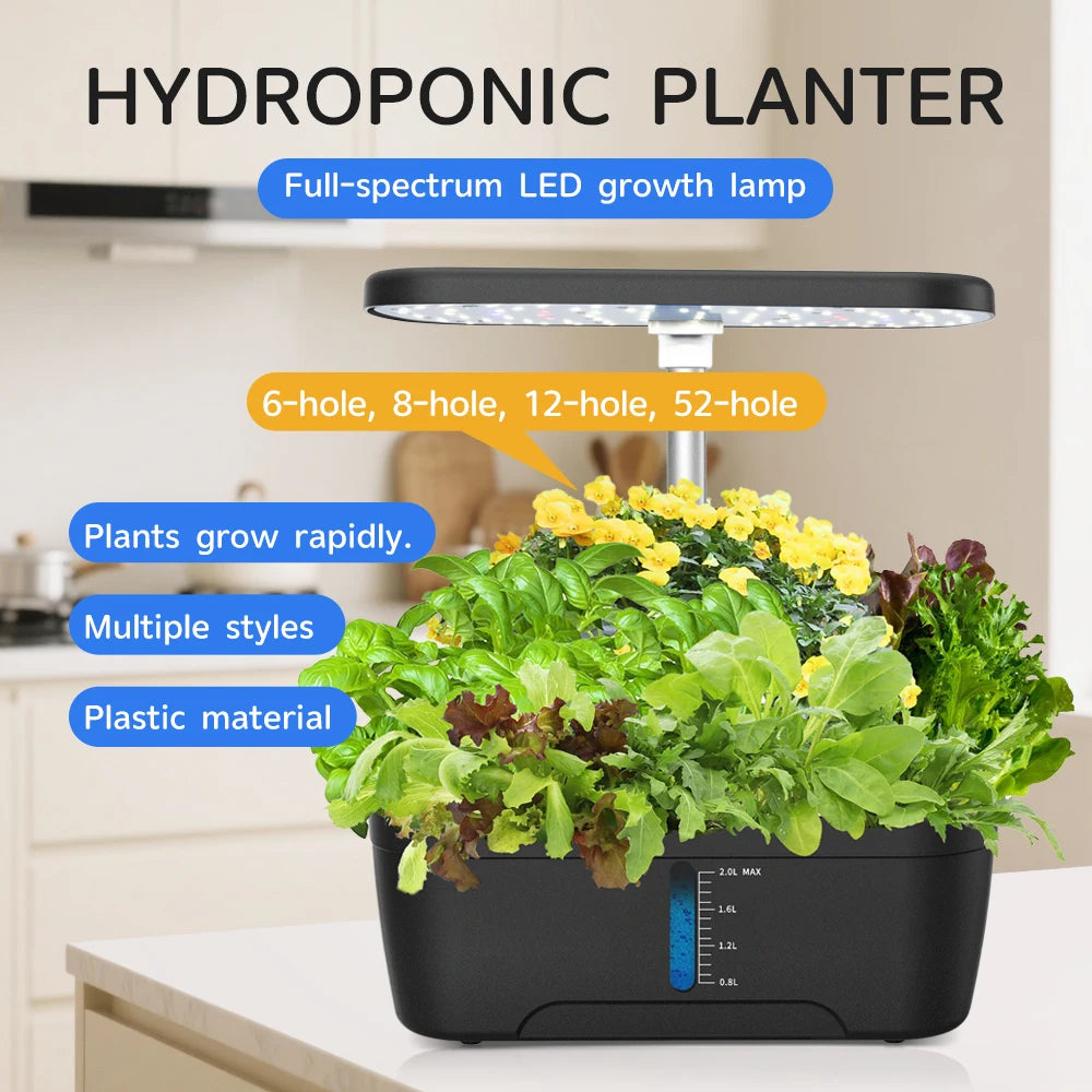 Hydroponics Growing System Plant Hydroponics System Growing LED Light Soilless Smart Planting Machine Self Watering Gardening