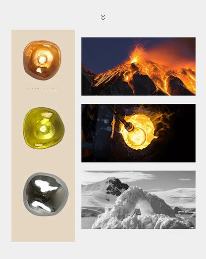 Lava Wall Lamp Glass Background Wall Decorative Nordic Living Room Lamp Bedroom Bedside Lamp Staircase Bar