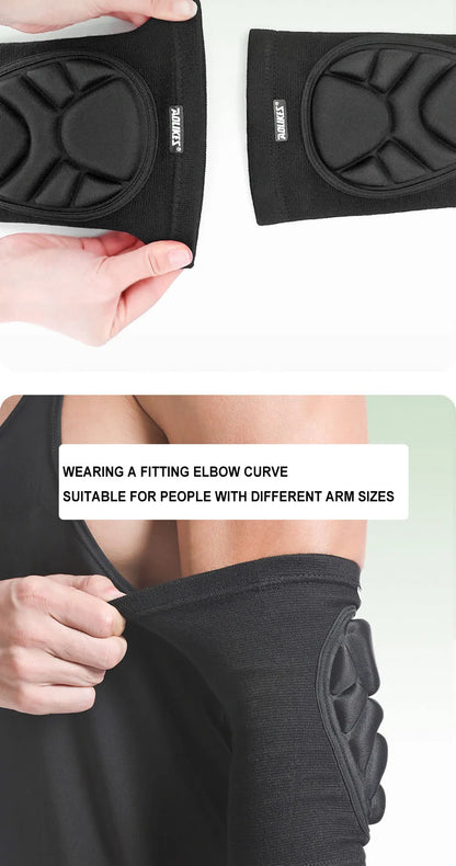 AOLIKES 1Pair Knee Elbow Pads, Thick Sponge Collisioned Kneepads for Work, Basketball Wrestling Football Volleyball Cycling