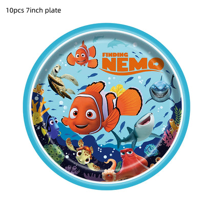Finding Nemo Birthday Party Decoration Children Party Balloons Disposable Tableware Plates Napkins Cup Tablecloth Party Supplies